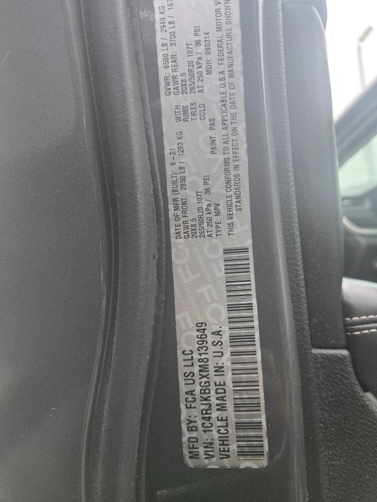 2021 Jeep Grand Cherokee L Limited