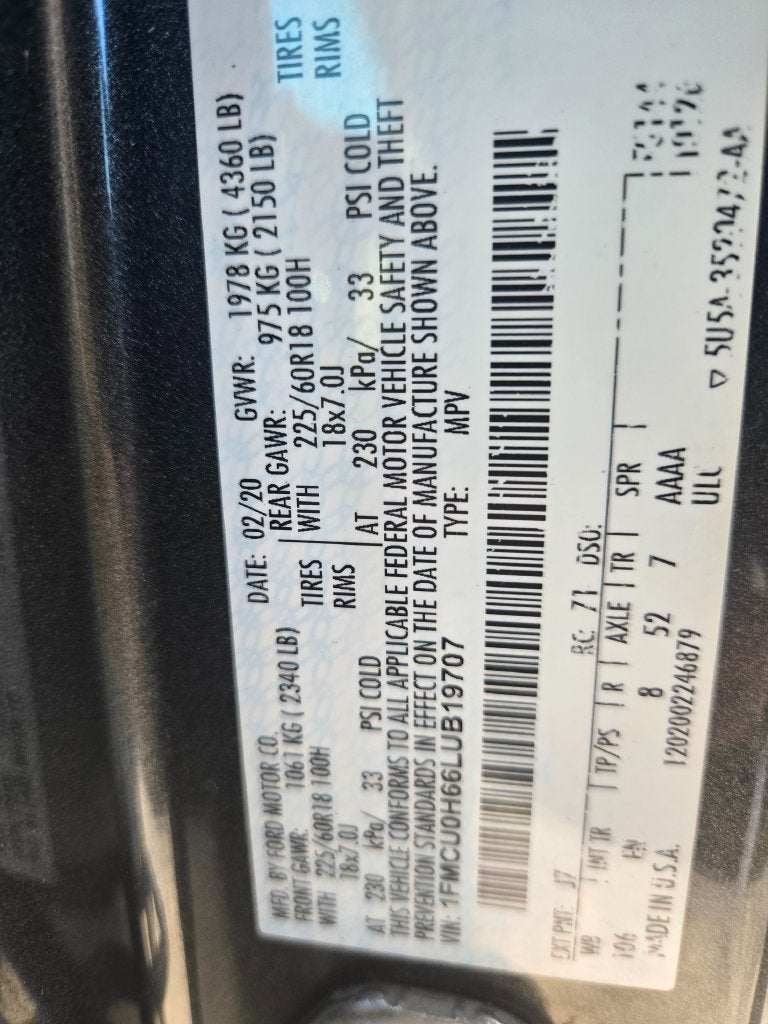 2020 Ford Escape SEL