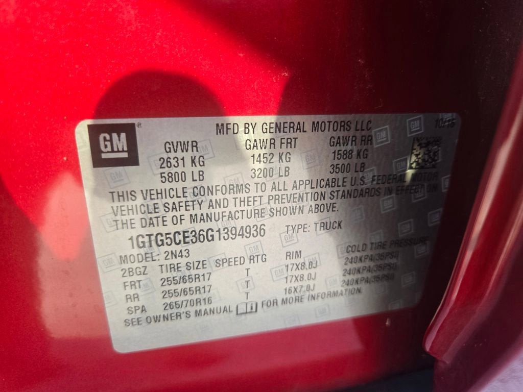 2016 GMC Canyon 2WD SLE